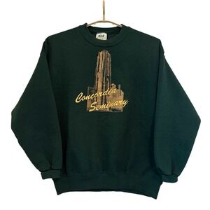 VTG Concordia Seminary Crewneck Sweatshirt Green XL NAS National Athletic Sports